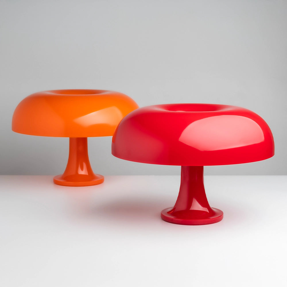 Nessino Artemide – Lampada da Tavolo Iconica di Design (Bianco, Arancione, Rosso)