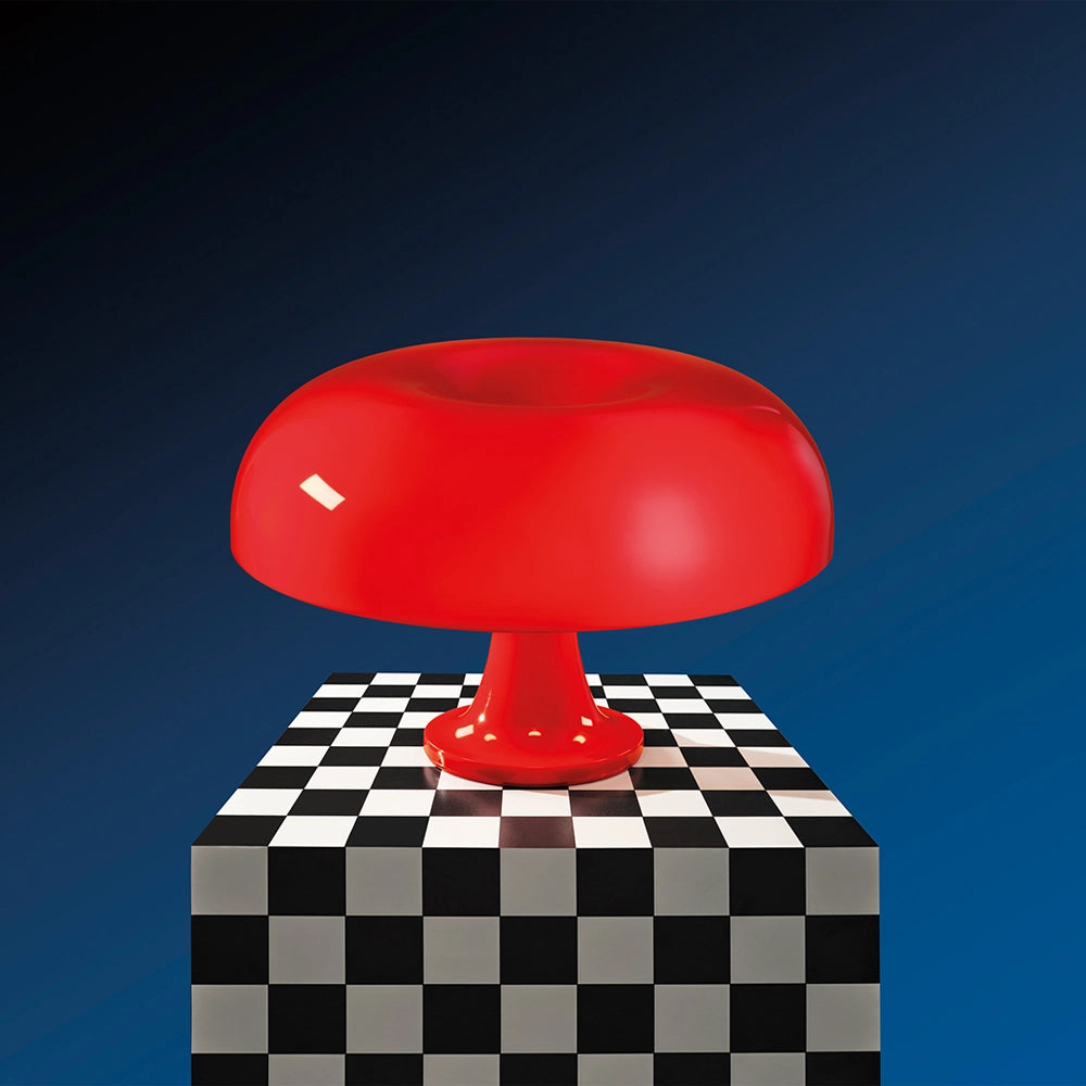 Nessino Artemide – Lampada da Tavolo Iconica di Design (Bianco, Arancione, Rosso)