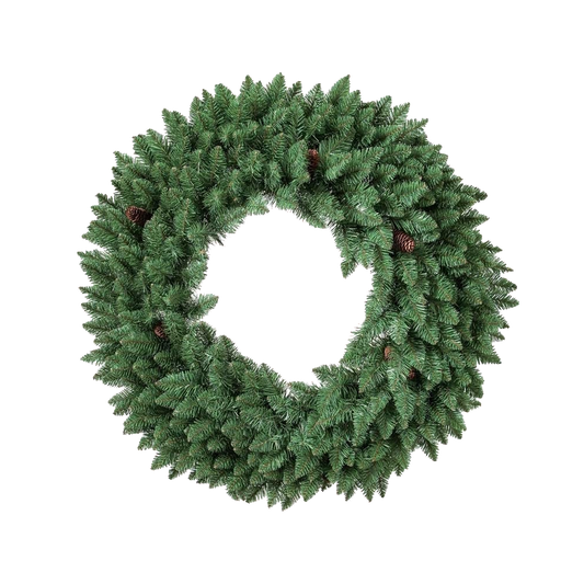 Corona Natalizia con Pigne (90 cm) – PVC