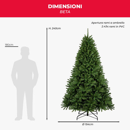 Albero di Natale “BETA” (240 cm) in PVC