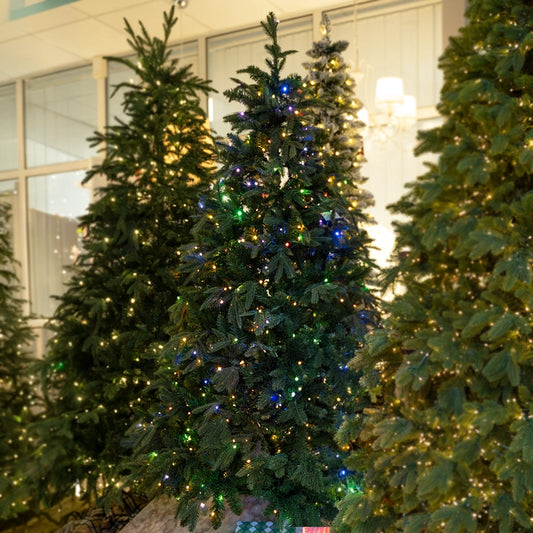 Albero di Natale “MARTE” (180 cm) PE+PVC con 450 LED multicolore e telecomando