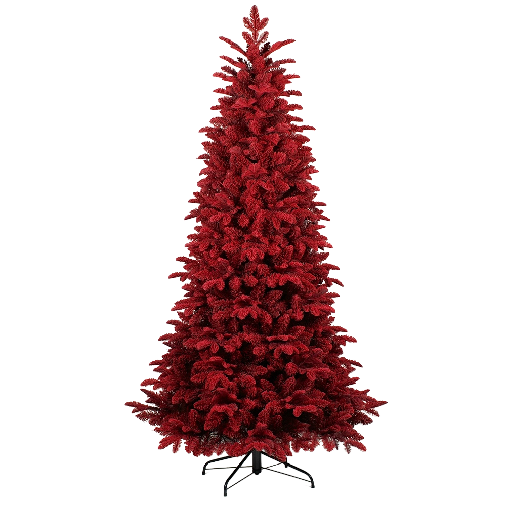 Albero di Natale Red Innevato Rosso in PE e PVC – H 240 cm