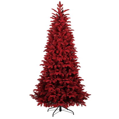 Albero di Natale Red Innevato Rosso in PE e PVC – H 240 cm