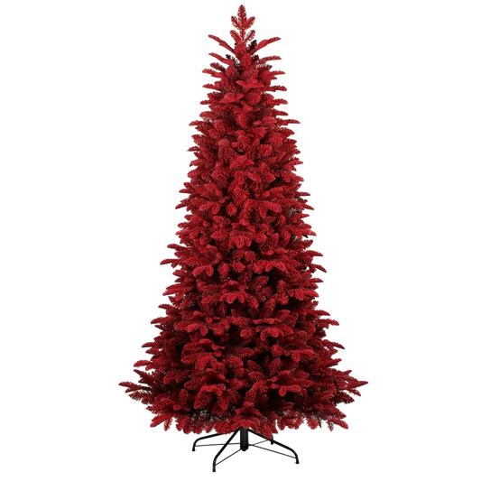 Albero di Natale Red Innevato Rosso in PE e PVC – H 240 cm