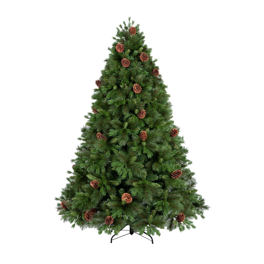 Albero di Natale “STAR” (210 cm) in PE+PVC+PP con Pigne