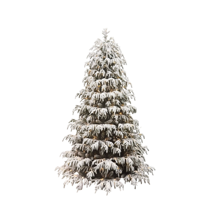 Albero di Natale Victoria Innevato con LED Bianco Caldo e Giochi di Luce – H 210 e 240 cm