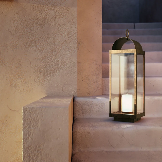 LANTERNE Terra Esterno Il Fanale - Lampada da Giardino in Ottone