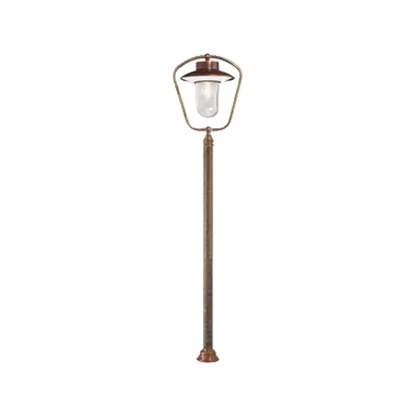 CALMAGGIORE Paletto Esterno Il Fanale - Lampioncino in Ottone Brunito