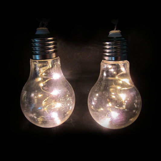 Set 7 Decorazioni Lampadine con LED Bianco Caldo