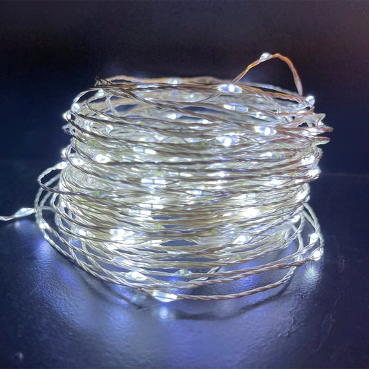 Catena Luminosa 50 LED Bianchi su Filo di Rame flessibile