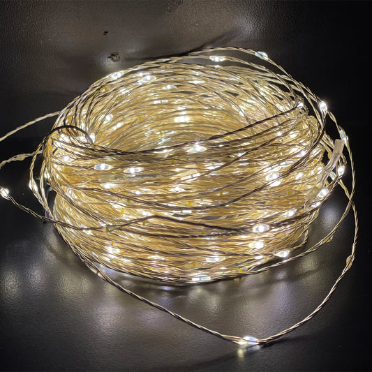 Catena Luminosa 50 LED Bianchi su Filo di Rame flessibile