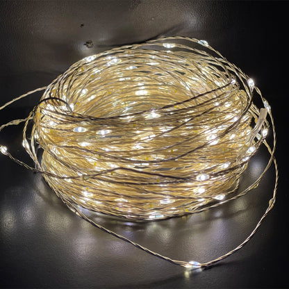 Catena Luminosa da 20?m con 200 gocce LED bianchi