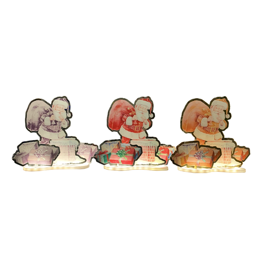 Babbo Natale 30 cm luminoso con LED e Trasformatore