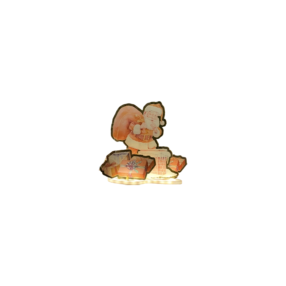 Babbo Natale 30 cm luminoso con LED e Trasformatore