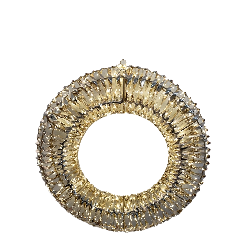 Corona natalizia Prestige Rainbow da 40 cm con 20 gocce LED bianco caldo