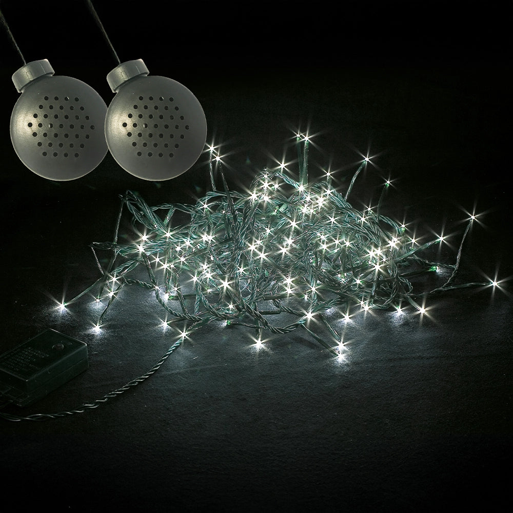 Catena Luminosa 200 LED Bianchi con Speaker Bluetooth