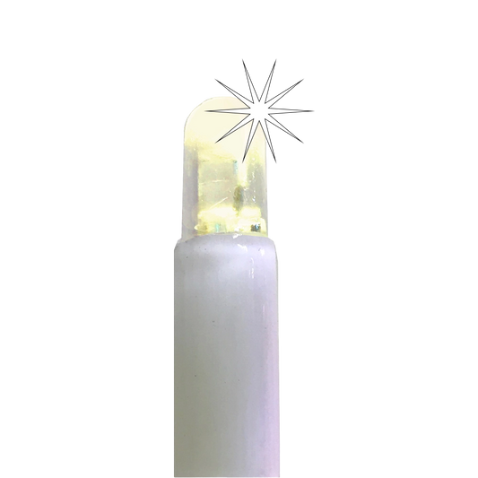 Prolunga 100 LED Bianco Caldo con 20 Flash - Cavo Bianco