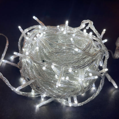 Luci Natalizie 120 LED Bianchi a luce fissa