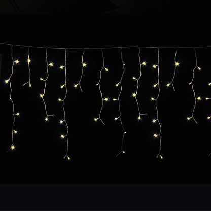 Tenda Luminosa Sfalsata 240 LED Bianchi