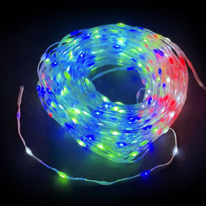 Luci Natalizie a Maxi Gocce LED Bianche 20m