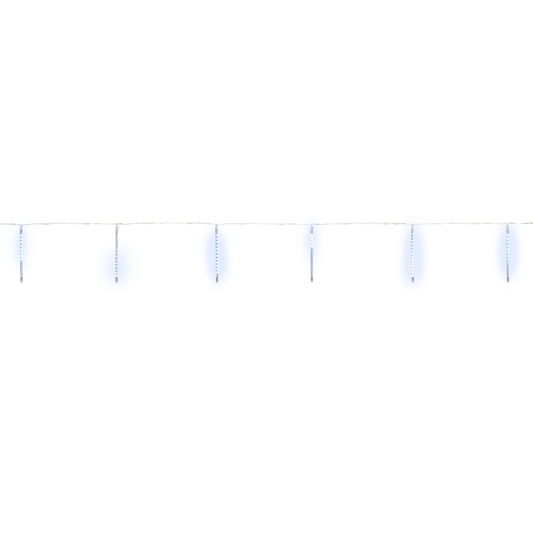 Set di 10 tubi effetto nevicata con 240 LED bianchi ciascuno, altezza 30 cm