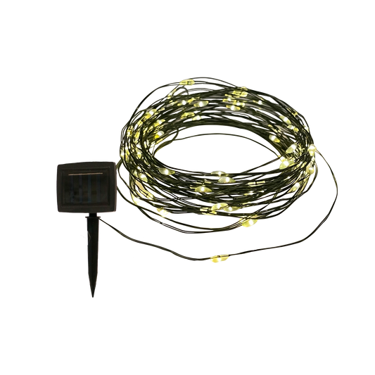 200 Gocce di LED Bianco Caldo GiocoPlast - Catena Luminosa Solare