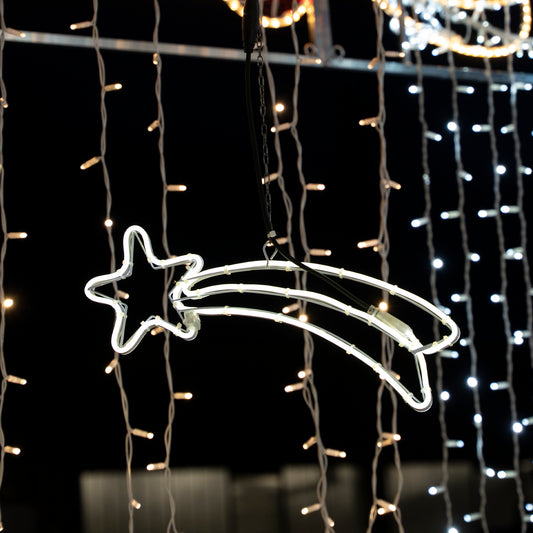 Cometa Luminosa con Neon Flex 57x23 cm