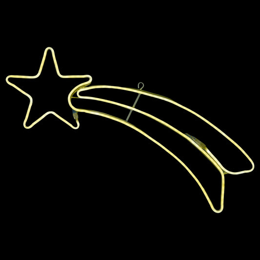 Cometa Luminosa con Neon Flex Bianco 57x23 cm