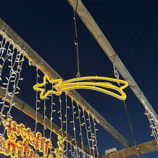 Cometa Luminosa con Neon Flex 57x23 cm