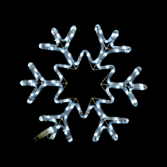 Fiocco di Neve Luminoso con Tubo LED (46x40 cm)