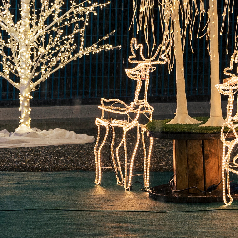 Renna 3D Illuminata con Tapelight LED Bianco Caldo 93x60x28 cm