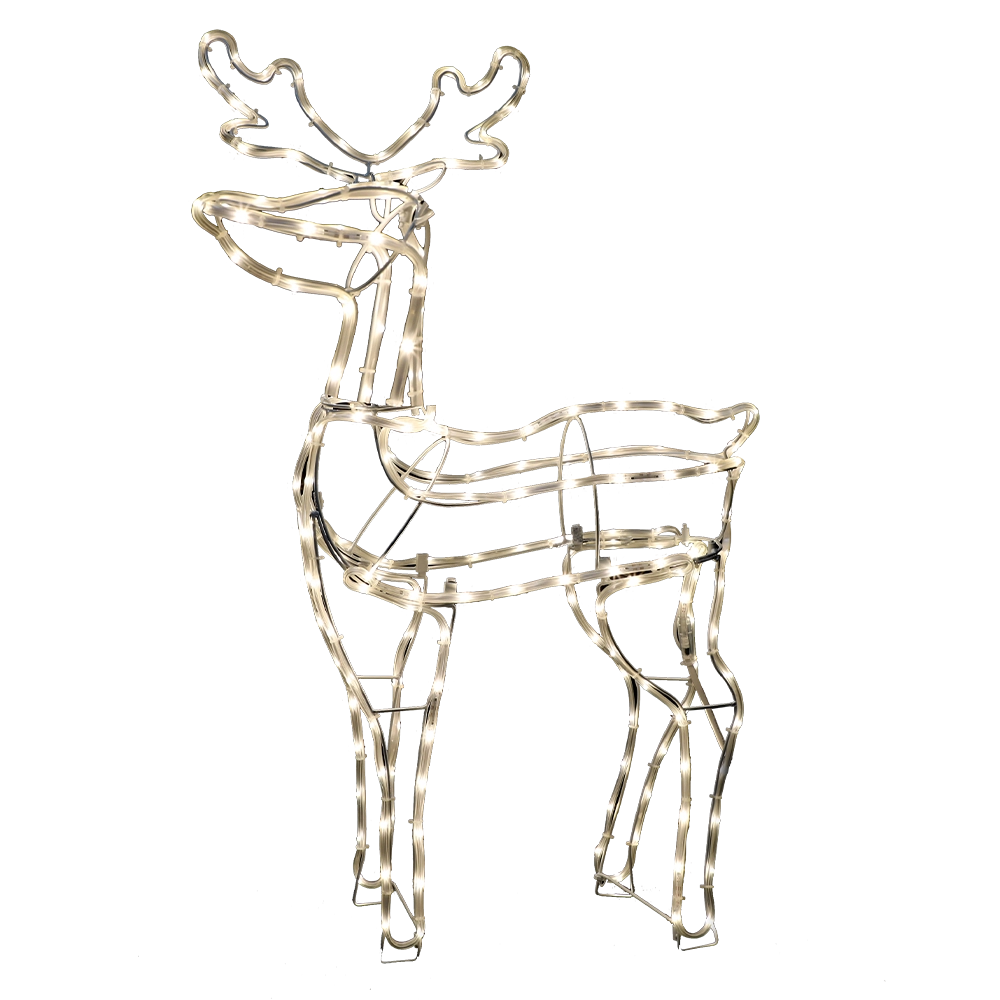 Renna 3D Illuminata con Tapelight LED Bianco Caldo 93x60x28 cm