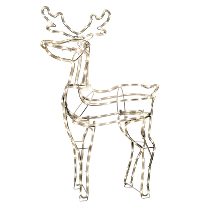 Renna 3D Illuminata con Tapelight LED Bianco Caldo 93x60x28 cm