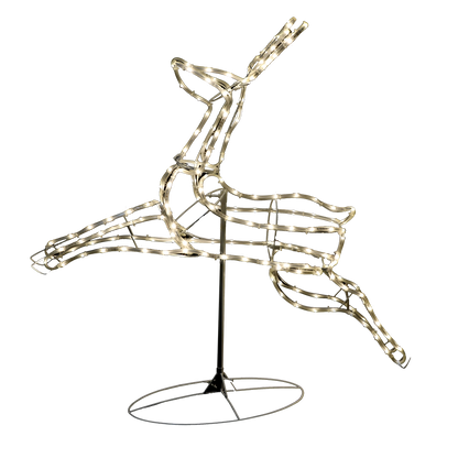 Renna 3D Luminosa Natalizia – Tapelight LED Bianco Caldo (Diverse Misure)