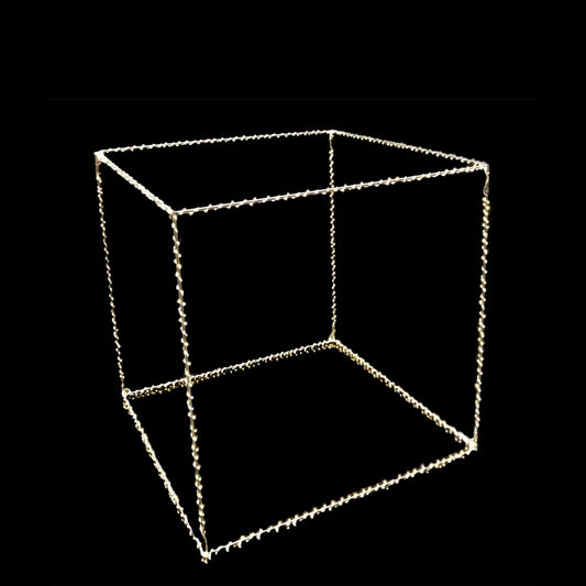 Cubo 40 cm con Gocce LED Bianco Caldo