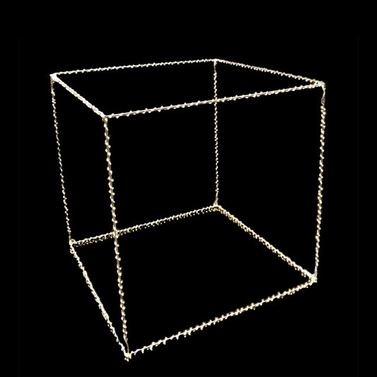 Cubo 40 cm con Gocce LED Bianco Caldo