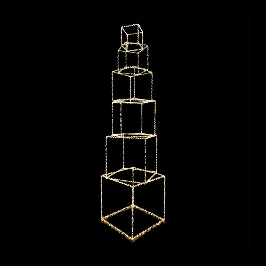 Set 6 Cubi LED Bianco Caldo 15-40 cm con Trasformatore IP20