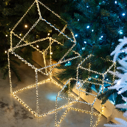 Set 6 Cubi LED Bianco Caldo 15-40 cm con Trasformatore IP20