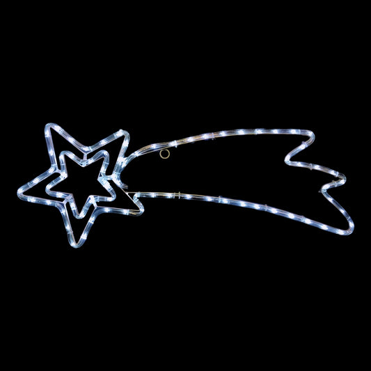 Cometa Luminosa con Tubo LED Bianco 30x80 cm