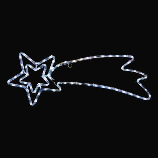 Cometa Luminosa con Tubo LED Bianco 30x80 cm