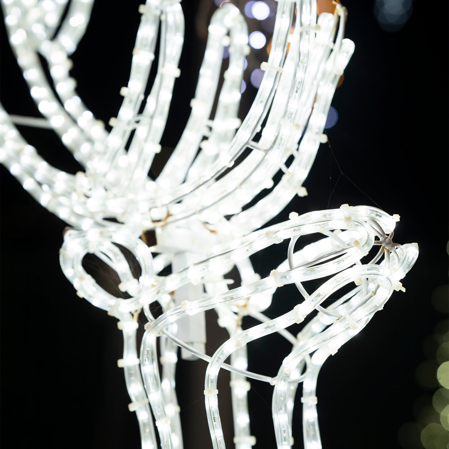 Renna Natalizia 150 cm con Tubo LED Bianco