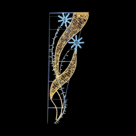 Figura Ribbon LED Bianco e Bianco Caldo 200x68 cm