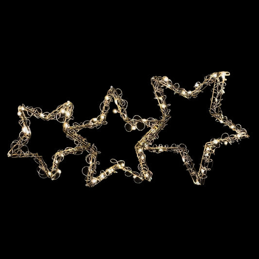 TRIPLA STELLA CON GOCCE DI LED FULL FLASH B