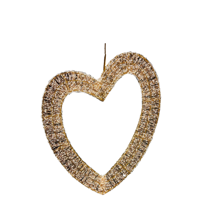 Maxi Cuore 3D 70cm con 4320 Gocce LED Bianco