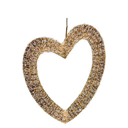 Maxi Cuore 3D 70cm con 4320 Gocce LED Bianco