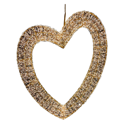 Maxi Cuore 3D 70cm con 4320 Gocce LED Bianco