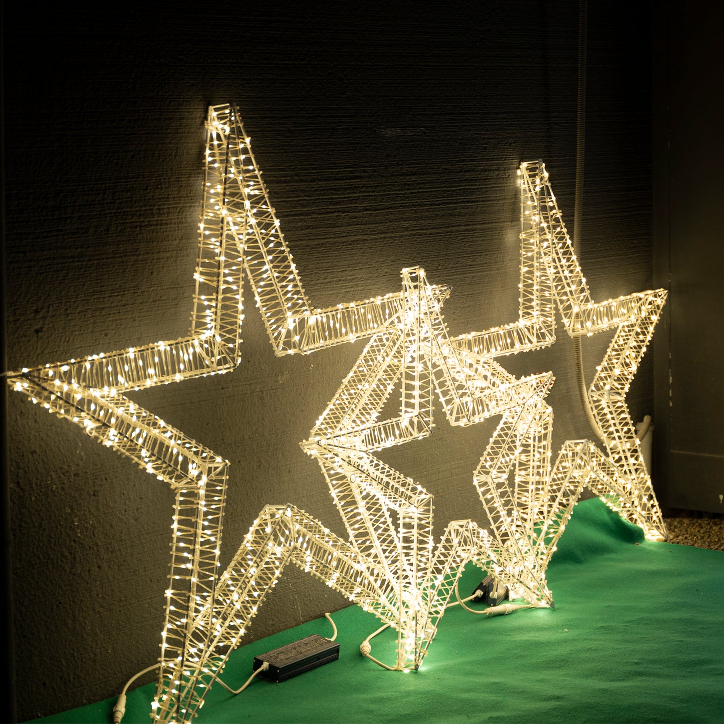 Stella Natalizia 3D Scintillante – Maxi Gocce LED Bianche (Varie Dimensioni)
