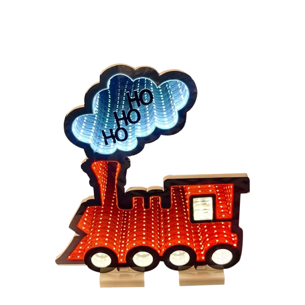 Trenino Luminoso Rosso Natalizio – Effetto Infinity Light LED (Varie Misure)