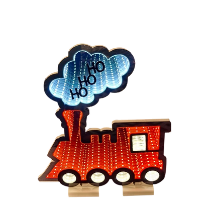 Trenino Luminoso Rosso Natalizio – Effetto Infinity Light LED (Varie Misure)