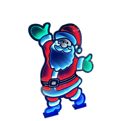 Babbo Natale con luci LED multicolore Infinity Light